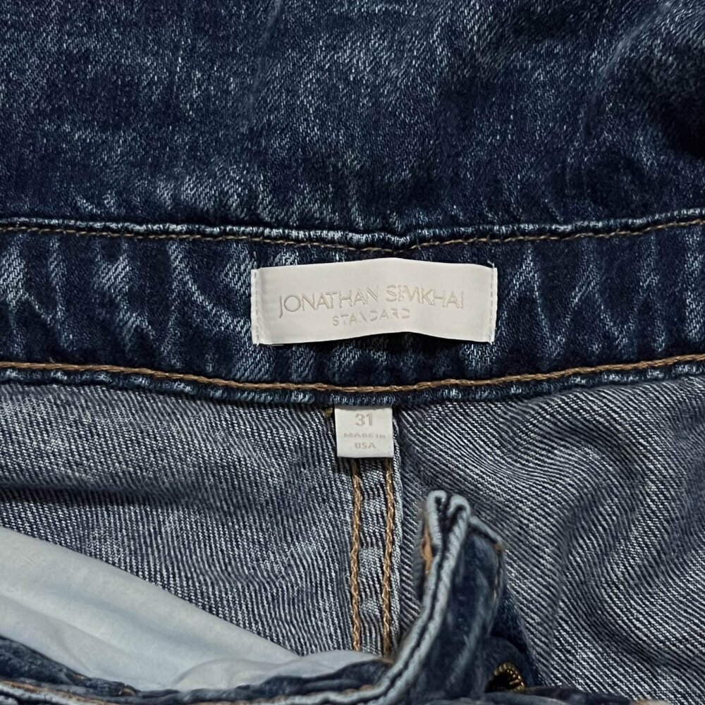Jonathan Simkhai Standard Henley Tie-Waist Straight Jeans Size 31 NWOT - Picture 5 of 16